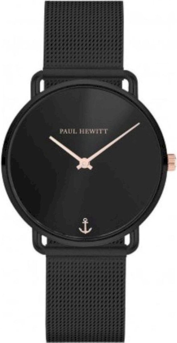 Paul Hewitt Miss Ocean Line Black Sunray PH-M-B-BS-5S - Horloge - Staal - Zwart - 33mm