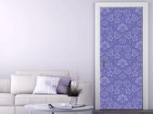 Sticky Decoration - Luxe Deursticker Bloemenmotief paars - op maat voor jouw deur