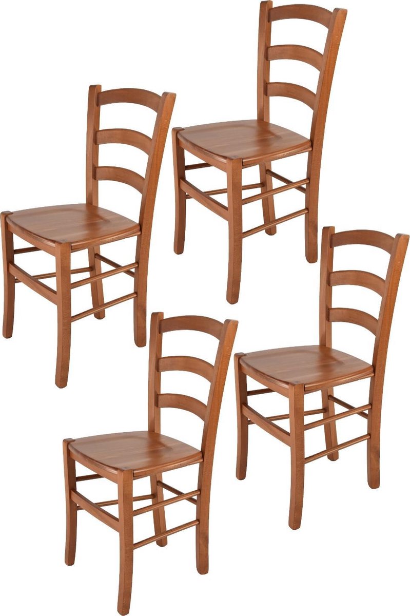 Tommychairs Venice - Eetkamerstoelen - Set van 4 - Kersenhout