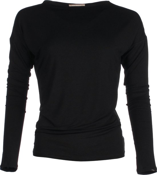 The Vintage Longsleeve Shirt - Black - Large - bamboe kleding dames | bol