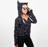 Jawbreaker Vest met capuchon -XL- Salem grumpy kitty Zwart