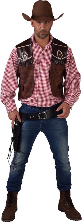 Cowboy gilet - Wilde Westen kleding Country Stijl heren