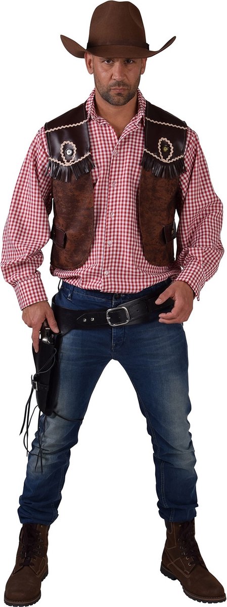 Magic Design Vest Cowboy Heren Polyester Bruin Maat L/xl bol.com