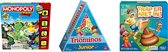 Spellenbundel - Bordspellen - 3 Stuks - Monopoly Junior & Triominos Junior & Trap Er Niet In