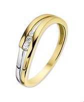 Huiscollectie 4205754 Bicolor gouden zirkonia ring