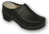 Schoenklomp/klompschoen voetvorm met dichte hak en houten zool zelfde pasvorm als van het merk Simson schoenklompen, maat 42