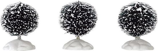 Lemax - Round Bristle Tree - Set Of 3 - Mini - Kersthuisjes & Kerstdorpen