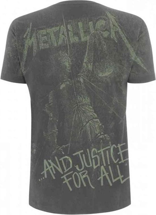 T-shirt homme Metallica - L - And Justice For All - Gris Grijs