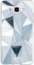 Samsung Galaxy J5 (2016) Hoesje Transparant TPU Case - Mirrored Polygon #ffffff