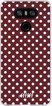 LG G6 Hoesje Transparant TPU Case - Burgundy Dots #ffffff