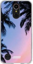 LG K10 (2017) Hoesje Transparant TPU Case - Sunset Palms #ffffff
