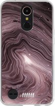 LG K10 (2017) Hoesje Transparant TPU Case - Purple Marble #ffffff