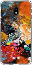 6F hoesje - geschikt voor Samsung Galaxy J3 (2017) -  Transparant TPU Case - Colourful Palette #ffffff