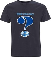 Oasis Heren Tshirt -M- Question Mark Blauw