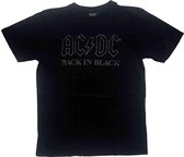 AC/DC Heren Tshirt -2XL- Back In Black Zwart