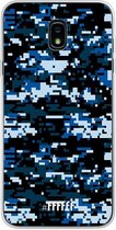 Samsung Galaxy J7 (2018) Hoesje Transparant TPU Case - Navy Camouflage #ffffff