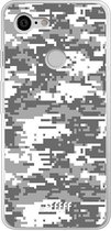 Google Pixel 3 Hoesje Transparant TPU Case - Snow Camouflage #ffffff