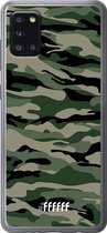 Samsung Galaxy A31 Hoesje Transparant TPU Case - Woodland Camouflage #ffffff