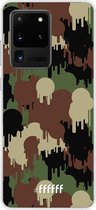 Samsung Galaxy S20 Ultra Hoesje Transparant TPU Case - Graffiti Camouflage #ffffff