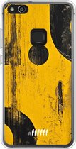 Huawei P10 Lite Hoesje Transparant TPU Case - Black And Yellow #ffffff