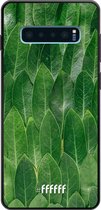 Samsung Galaxy S10 Plus Hoesje TPU Case - Green Scales #ffffff