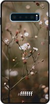 Samsung Galaxy S10 Plus Hoesje TPU Case - Flower Buds #ffffff