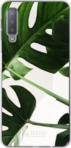 Samsung Galaxy A7 (2018) Hoesje Transparant TPU Case - Tropical Plants #ffffff