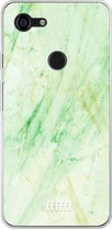 Google Pixel 3 XL Hoesje Transparant TPU Case - Pistachio Marble #ffffff