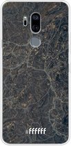 LG G7 ThinQ Hoesje Transparant TPU Case - Golden Glitter Marble #ffffff