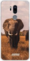 LG G7 ThinQ Hoesje Transparant TPU Case - Elephants #ffffff