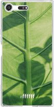 Sony Xperia XZ Premium Hoesje Transparant TPU Case - Leaves Macro #ffffff