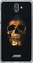 Nokia 8 Sirocco Hoesje Transparant TPU Case - Gold Skull #ffffff