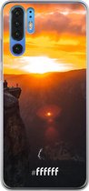 Huawei P30 Pro Hoesje Transparant TPU Case - Rock Formation Sunset #ffffff