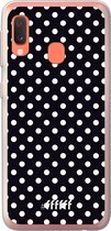 Samsung Galaxy A20e Hoesje Transparant TPU Case - Onyx Dots #ffffff