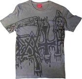 Death Heren Tshirt -XXL- Large Logo Black Grijs