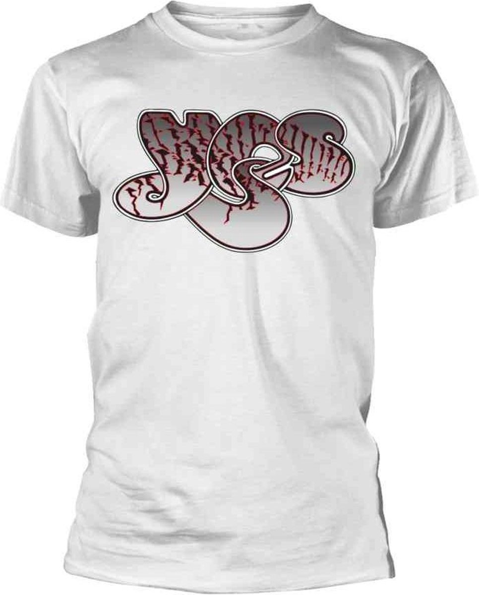 Yes Heren Tshirt -M- Pattern Logo Wit
