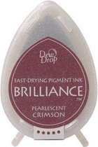 Inktkussen Brilliance Dew drops Pearlescent Crimson (1 st)