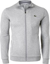 Lacoste heren sweatvest - met rits - lichtgrijs melange -  Maat: M