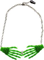 Ripper Merchandise LTD - KF - Groene skelethanden halsketting