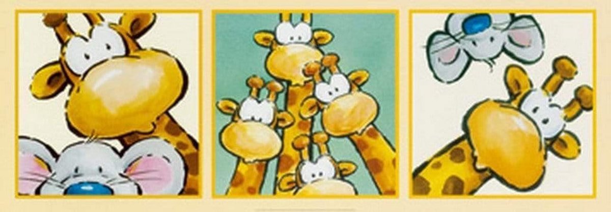 PGM Kunstdruk Jean Paul Courtsey - Funny Friends IV 95x33cm Divers