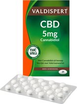 Valdispert CBD 5 mg - 100% THC vrij - 25 tabletten