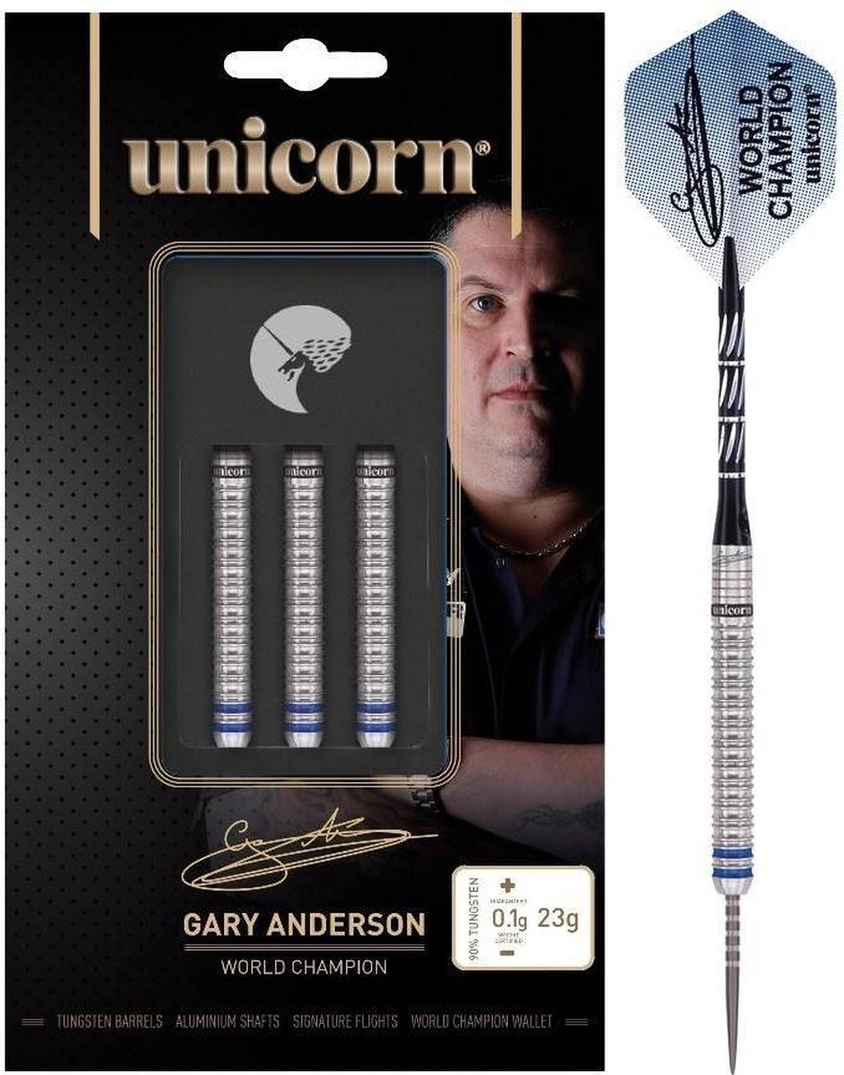 Unicorn Gary Anderson W.C. Phase 3 90% - Dartpijlen - 23 Gram