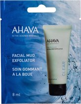 AHAVA Gezichtsmodder exfoliant - Onthult een helderende en frissere huid - Verbetert het absorptievermogen van de huid - Eenmalig gebruik - VEGAN – Alcohol- en parabenenvrij – 8ml