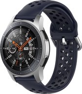 Huawei watch GT silicone dubbel gesp band - donkerblauw - 18mm bandje - Horlogeband Armband Polsband