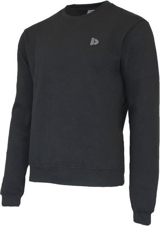 Donnay Heren - Fleece Crew Sweater Dean - Zwart - XL