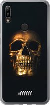 Huawei Y6 (2019) Hoesje Transparant TPU Case - Gold Skull #ffffff