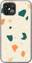 6F hoesje - geschikt voor iPhone 12 Pro - Transparant TPU Case - Terrazzo N°1 #ffffff