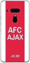 HTC U12+ Hoesje Transparant TPU Case - AFC Ajax - met opdruk #ffffff