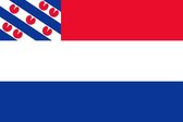 Vlag Nederland met inzet Friese vlag 120x180cm