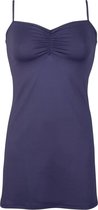 RJ Bodywear Pure Color dames jurk (1-pack) - onderjurk met verstelbare bandjes - donkerblauw - Maat: 4XL